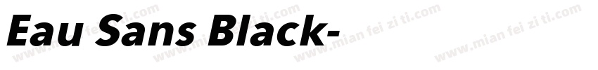 Eau Sans Black字体转换